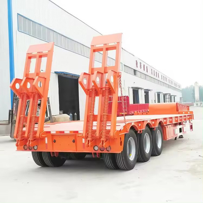 Camion usato Ricambi letto basso 2 assi 30-60 tonnellate rimorchio camion con design piatto