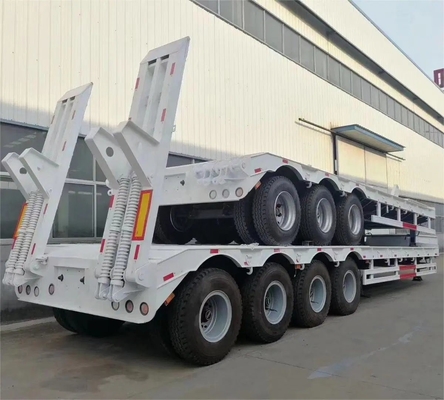 Shang Dong Heavy Machinery Low Flat Trailer Prodotto in con sospensione meccanica a