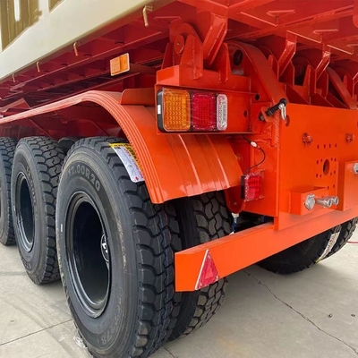 Necessità del cliente Dump Truck a tre assi di acciaio con cilindro idraulico