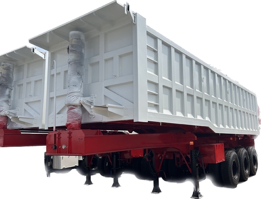 Necessità del cliente Dump Truck a tre assi di acciaio con cilindro idraulico