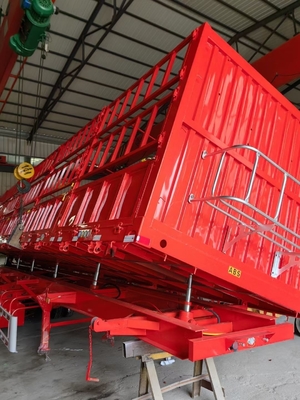 Semi-remolchio auto-scaricabile per carico di grandi dimensioni a braccio crociato con sistema di frenatura antiblocco ABS