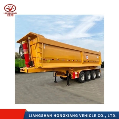 Acciaio 4 assi pesante laterale in alluminio posteriore 30 50 60 tonnellate semi-camion idraulico rimorchio
