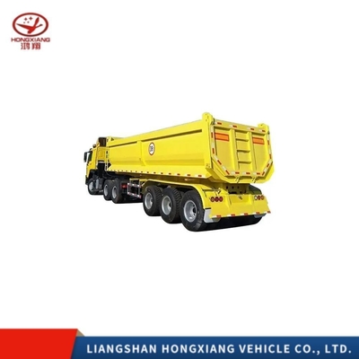 Semi-dump trailer con grado di acciaio