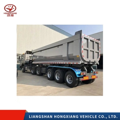 Semi-dump trailer con grado di acciaio
