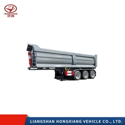 Semi-dump trailer con grado di acciaio