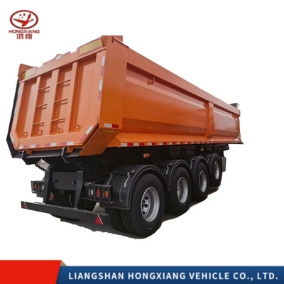 Semi-dump trailer con grado di acciaio