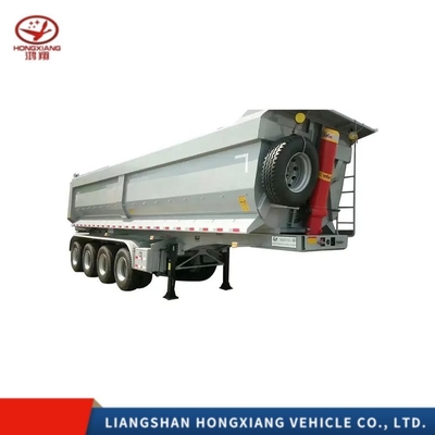 Semi-dump trailer con grado di acciaio