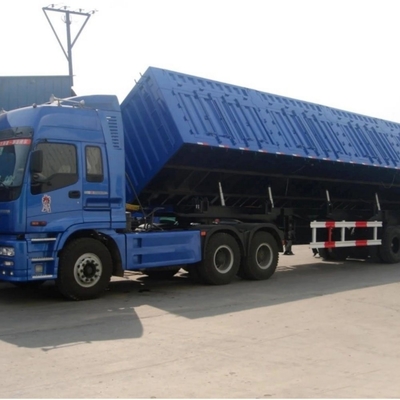 Tri Asse Retro Tipper Dump Tipping Semi Truck End Dump Semi Trailer con 8.12.16 pneumatici