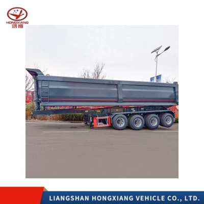 Semi-rilegatore di tipo furgone 35cbm 60 tonnellate rimorchio posteriore di camion da scarico per il trasporto di massa