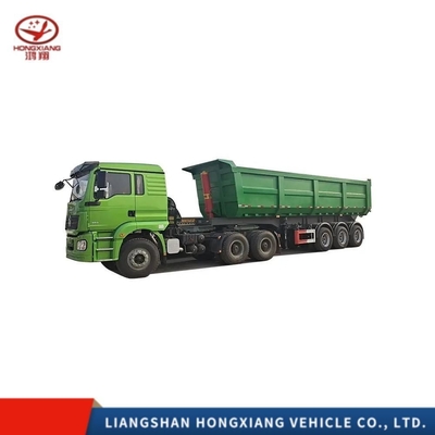 Semi-rilegatore di tipo furgone 35cbm 60 tonnellate rimorchio posteriore di camion da scarico per il trasporto di massa