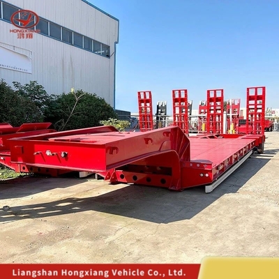 Personalizzazione 80 tonnellate 3 assi Semi-remolchio a letto basso estensibile 17m con pneumatici 12r22.5