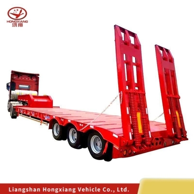 Personalizzazione 80 tonnellate 3 assi Semi-remolchio a letto basso estensibile 17m con pneumatici 12r22.5