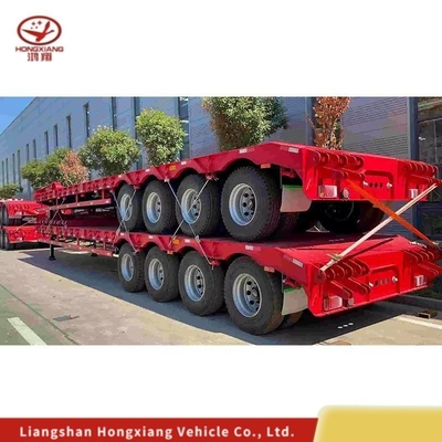 Camion a carico basso da 60-80 t semirimorchio a letto basso con sistema di sospensione a braccio crociato