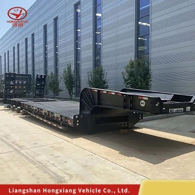 Camion a carico basso da 60-80 t semirimorchio a letto basso con sistema di sospensione a braccio crociato