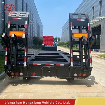 Camion a carico basso da 60-80 t semirimorchio a letto basso con sistema di sospensione a braccio crociato