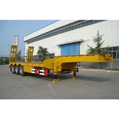 Semi-remorco lowboy da 40 tonnellate con 3 assi e 4 assi con elevata capacità di carico e durata