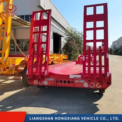 Semi-remolchi a letto basso 2/3/4 assi 40 FT rimorchi camion con gamba di atterraggio 28t di acciaio durevole