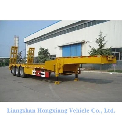 Consulta il servizio clienti Good Heavy Duty 3 Axles 50 Ton Low Bed Semi-trailer Trasporto