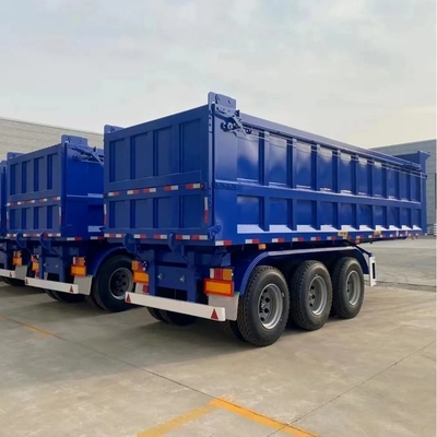 1 Semi-remolchi personalizzati di ghiaia a punta Semi-bottom Gooseneck Dump Haulers per camion