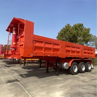 1 Semi-remolchi personalizzati di ghiaia a punta Semi-bottom Gooseneck Dump Haulers per camion