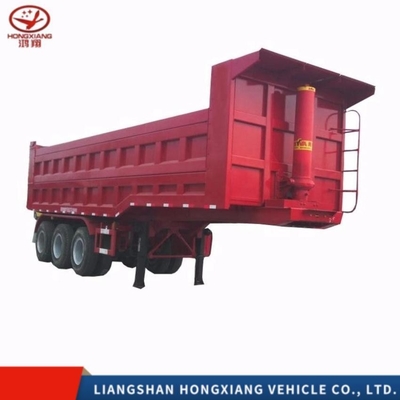 4 assi Reattangolo idraulico di forma di fine posteriore Semi-camion rimorchio con fascio principale di 500 mm