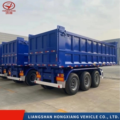 4 assi Reattangolo idraulico di forma di fine posteriore Semi-camion rimorchio con fascio principale di 500 mm