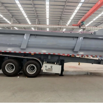 U-Turn Back 50t 60t 4 Assi Aluminico laterale da lavoro pesante 30 50 60 tonnellate Semi camion idraulico Dnd Dump trailer