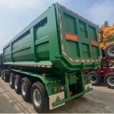 U-Turn Back 50t 60t 4 Assi Aluminico laterale da lavoro pesante 30 50 60 tonnellate Semi camion idraulico Dnd Dump trailer