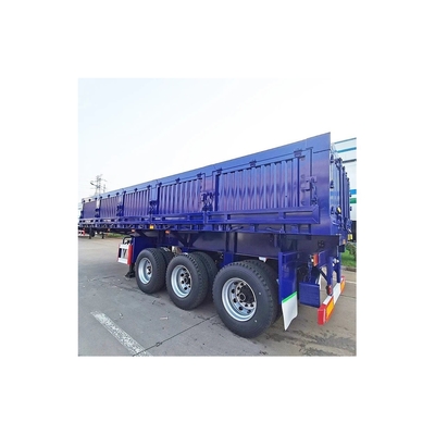 U-Turn Back 50t 60t 4 Assi Aluminico laterale da lavoro pesante 30 50 60 tonnellate Semi camion idraulico Dnd Dump trailer