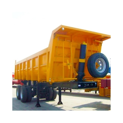 45T/60T/80T Dump Semi-Trailer personalizzato con 3/4 assi di sicurezza e sospensione pneumatica