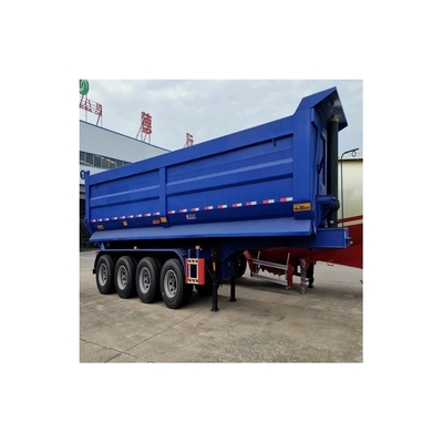 45T/60T/80T Dump Semi-Trailer personalizzato con 3/4 assi di sicurezza e sospensione pneumatica