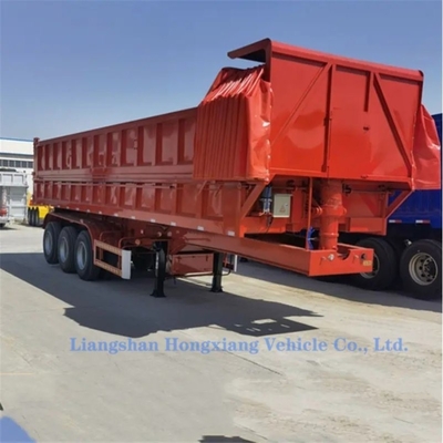 50 tonnellate 60 tonnellate 80 tonnellate rimorchio a capovolgimento 3 assi trattore dumper carbone trasporto semirimorchio