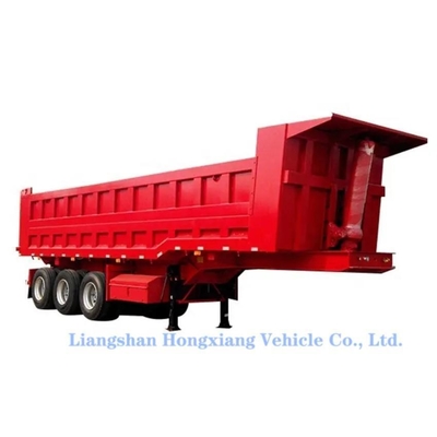 80 tonnellate camion utilitario in acciaio Fu-Wa 20-50 Cbm Heavy Duty 3-Axle Rear Flip Dump Semi-trailer