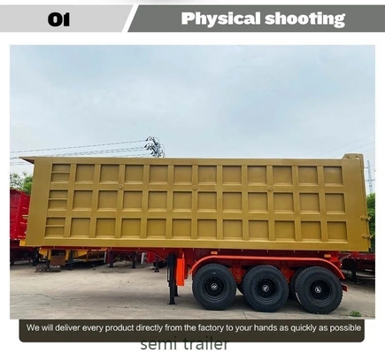 60 tonnellate 40cbm Dump Tipper Semi-Retrailer Meter Tipper Semi-Truck Tipping Trailer con telone elettrico
