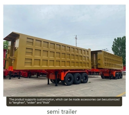3 assi 50 tonnellate rimorchio di scarico per miniere rimorchio di ribaltamento semirimorchio rimorchio di ribaltamento per miniere