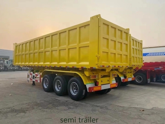 Semi-remorchieri a scarico posteriore auto-dump da 35 cubi per il trasporto di sabbia di carbone in Pakistan