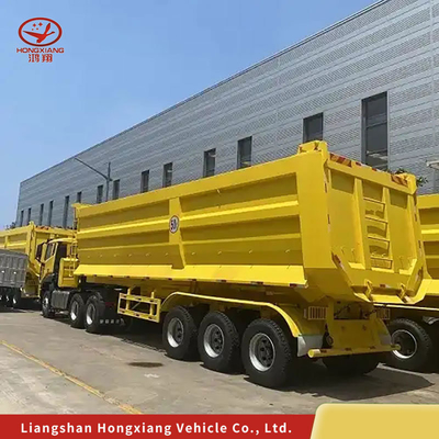 Cargo non auto-dumping da 120 tonnellate con rimorchio con rimorchio a rimorchio posteriore per il trasporto di carichi pesanti
