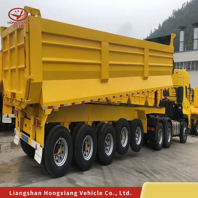 Adattabile 2/3/4 assi U forma tipper rimorchio semirimorchio idraulico dumper rimorchio