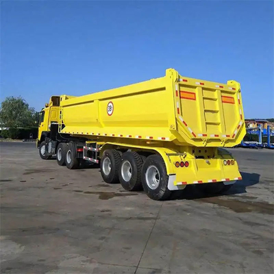 4 assi tipo U End Dump Trailer Tipper Semi Truck Trailer con sospensione a braccio croce