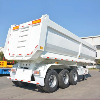 4 assi tipo U End Dump Trailer Tipper Semi Truck Trailer con sospensione a braccio croce