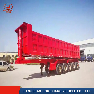 Autodumping Flatbed Rear Dump Tipper Truck Dump Semi-Trailer per un facile scarico