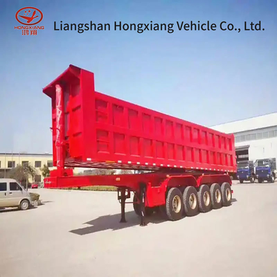 Autodumping Flatbed Rear Dump Tipper Truck Dump Semi-Trailer per un facile scarico