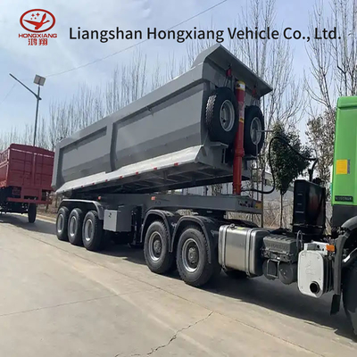Semi-camion tipping trailer dumper trailer con pneumatico 12r22.5 e 1 anno di servizio post-vendita
