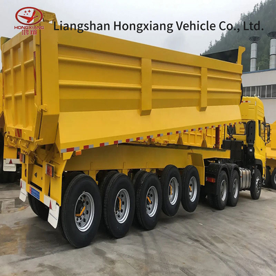 Flatbed axle dumper semi-truck dump trailer Si prega di consultare il servizio clienti Flatbed