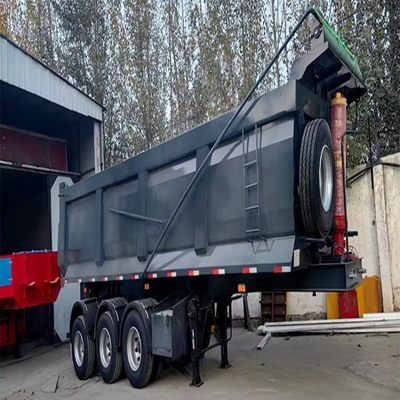Acciaio Heavy Duty 3 assi Lowboy Trailer 60 80 100 tonnellate Lowbed Low Bed Truck Semi-trailer