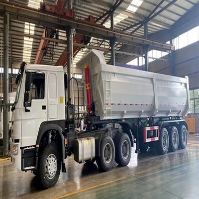 Acciaio Heavy Duty 3 assi Lowboy Trailer 60 80 100 tonnellate Lowbed Low Bed Truck Semi-trailer
