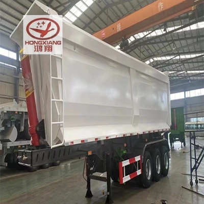 45cbm 40 50 60 tonnellate U-shaped End Rear Tipper Dump Semi Truck Trailers Steel Flatbed