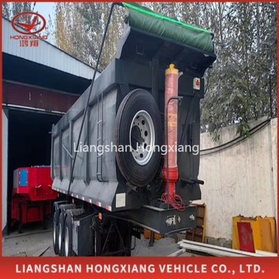 40 tonnellate 50 tonnellate 3 assi Camione Semi Dump Rear Dump Trailer Non auto-dumping e conveniente