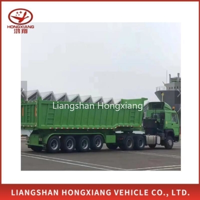 Camion con rimorchio di scarico 7c-3 omologato CE con numero di pneumatico