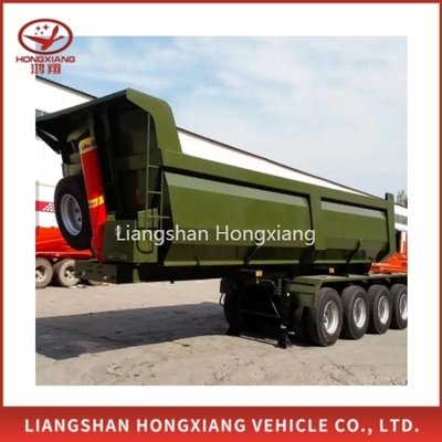 40FT Heavy Duty Utility Tilt Equipment Semi-Trailer Truck con capacità di 150 tonnellate e 1